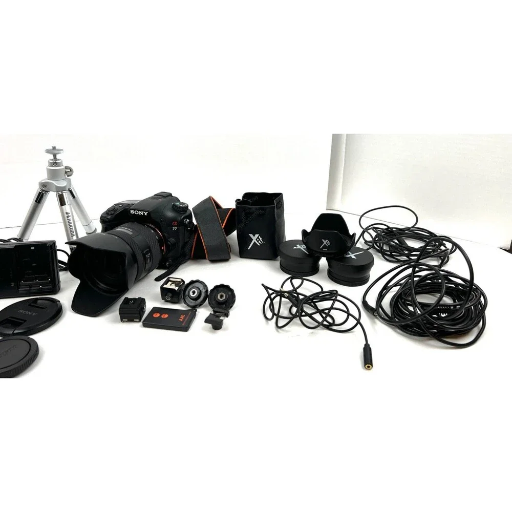 Sony Alpha A77 SLT-A77 24.3MP Digital SLT Camera Lot Photography Batteries